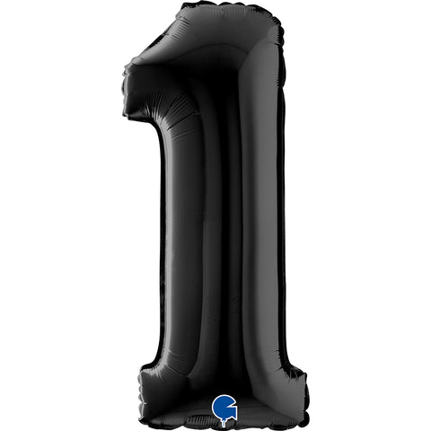 26" Black Number Balloons