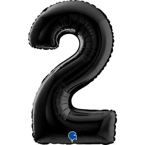 26" Black Number Balloons