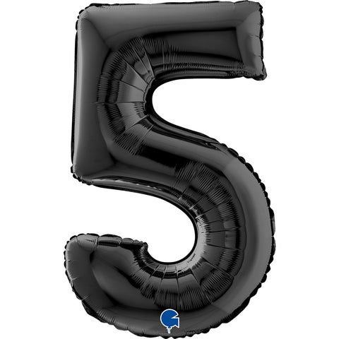 26" Black Number Balloons