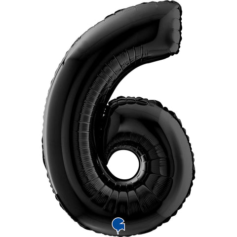 26" Black Number Balloons