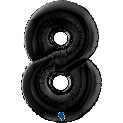 26" Black Number Balloons