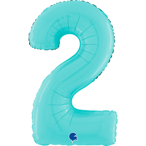 26" Pastel Blue Number Balloons