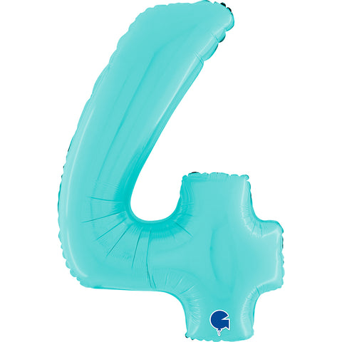 26" Pastel Blue Number Balloons