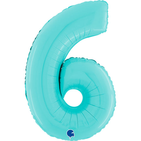 26" Pastel Blue Number Balloons