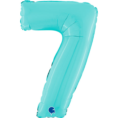 26" Pastel Blue Number Balloons