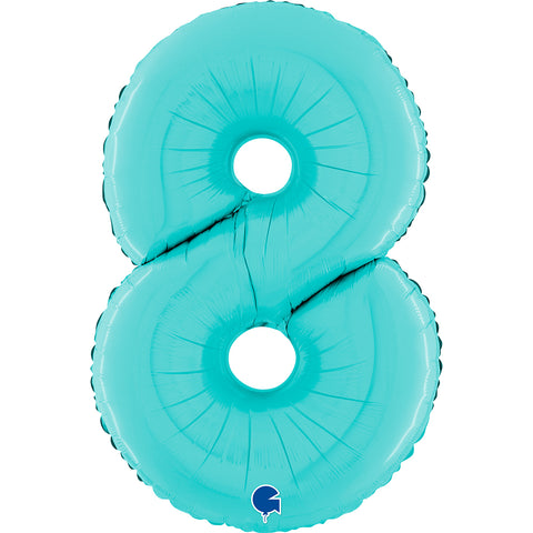 26" Pastel Blue Number Balloons