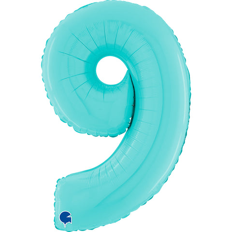 26" Pastel Blue Number Balloons