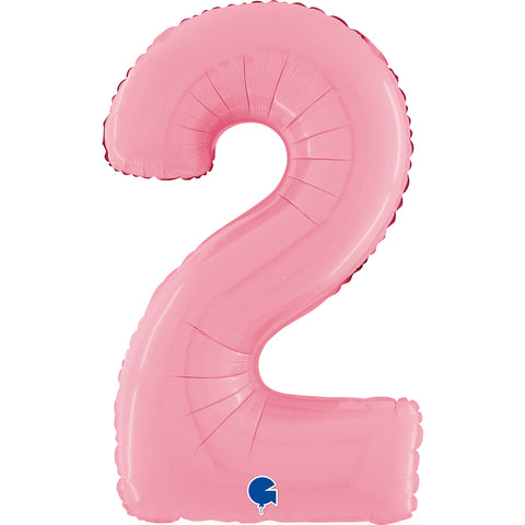 26" Pastel Pink Number Balloons