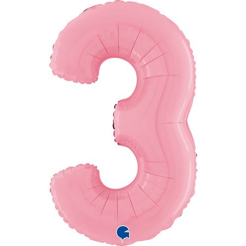 26" Pastel Pink Number Balloons