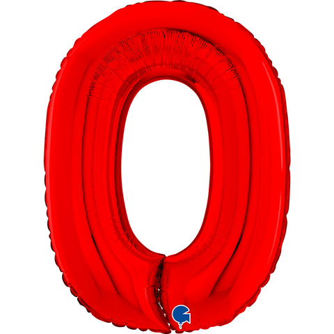 26" Red Number Balloons