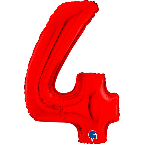 26" Red Number Balloons
