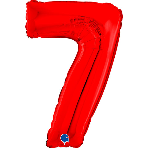 26" Red Number Balloons