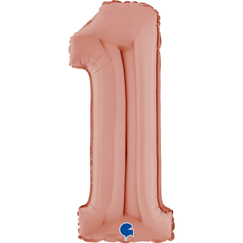 26" Rose Gold Number Balloons