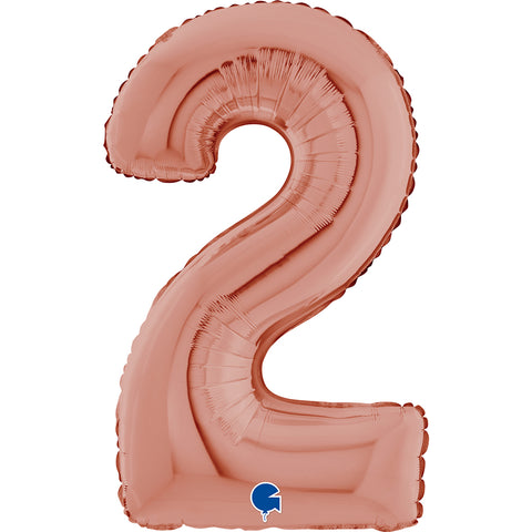 26" Rose Gold Number Balloons