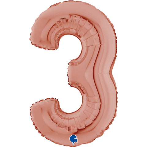26" Rose Gold Number Balloons