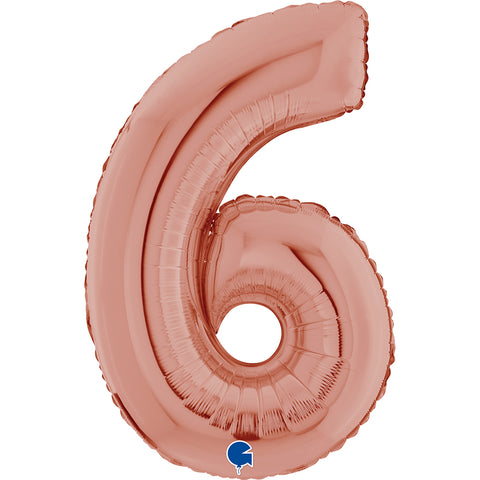 26" Rose Gold Number Balloons