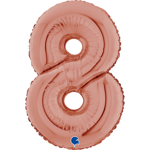 26" Rose Gold Number Balloons