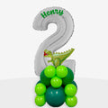 Personalised Dinosaur Number Balloon Stack | Box Balloons | Next-Day Balloon Delivery