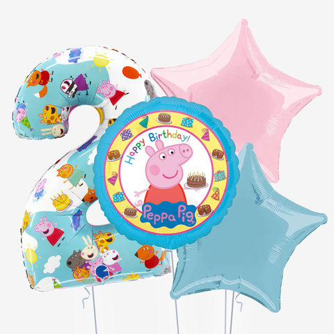 Peppa Pig & Number Balloons | Box Balloons | Next-Day Balloon Delivery