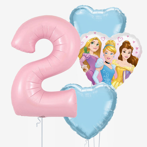 Princess Heart Number Balloons
