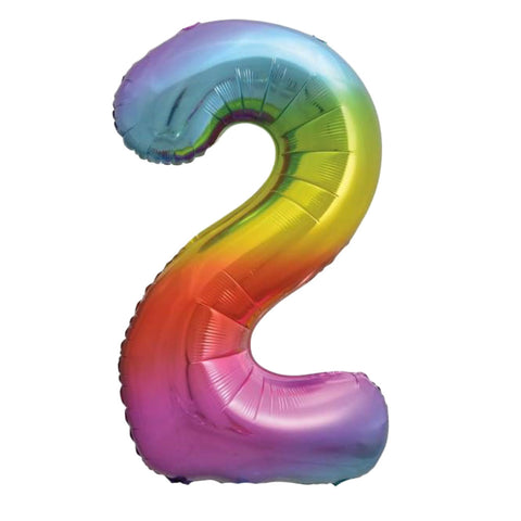 34” Rainbow Number Balloons