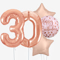 Birthday Blush & Number Balloons - Box Balloons