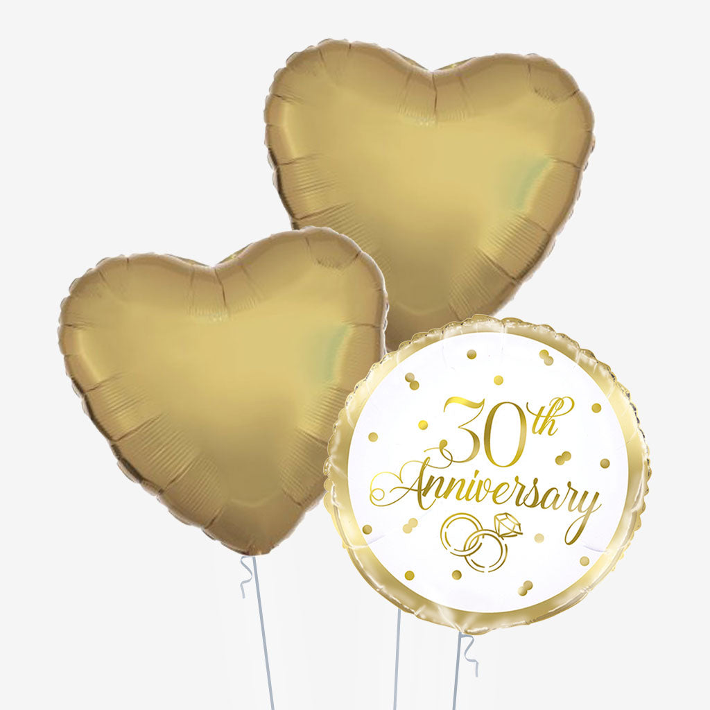 30th Anniversary Balloons - Box Balloons