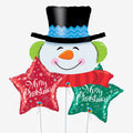 Smiling Snowman Christmas Balloons - Box Balloons