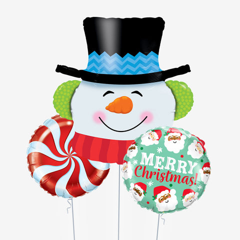 Smiling Snowman Christmas Balloons