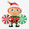 Happy Elf Christmas Balloons - Box Balloons