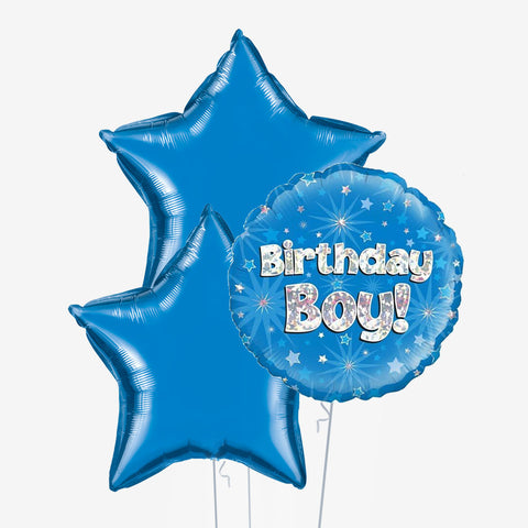 Birthday Boy & Number Balloons - Box Balloons