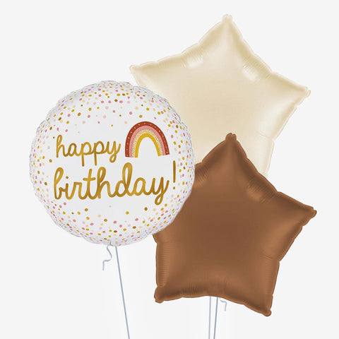 Boho Birthday & Cream Number Balloons