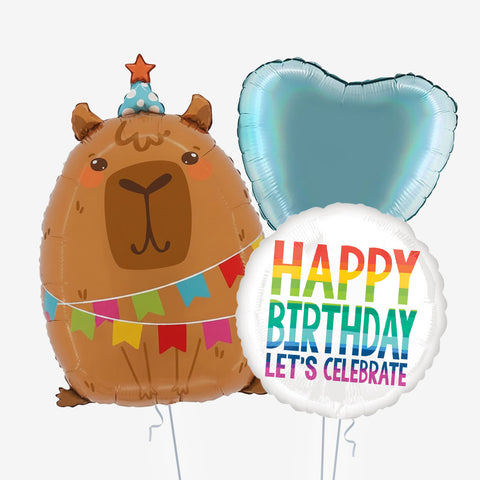 Capybara Birthday Balloons
