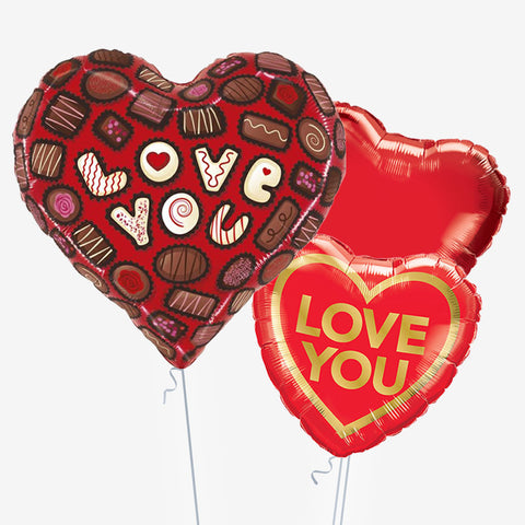 Chocolate Heart Balloons - Box Balloons