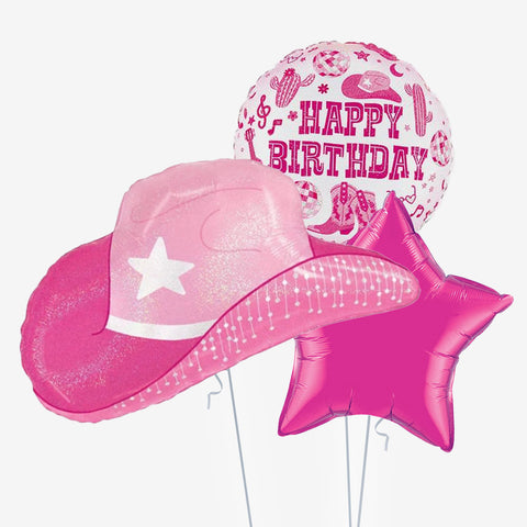 Cowgirl Hat Birthday Balloons