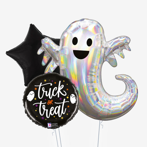 Shiny Ghost Halloween Balloons