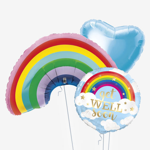Get Well Soon Rainbow Balloons | Box Balloons | Next-Day Balloon Delivery