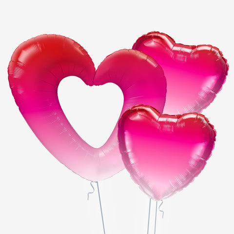 Giant Ombre Heart Balloons