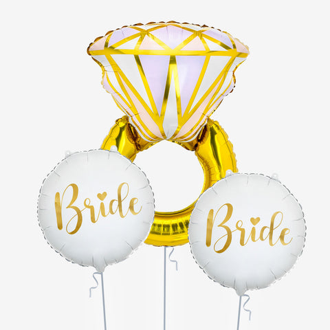 Gold Ring Bride Balloons