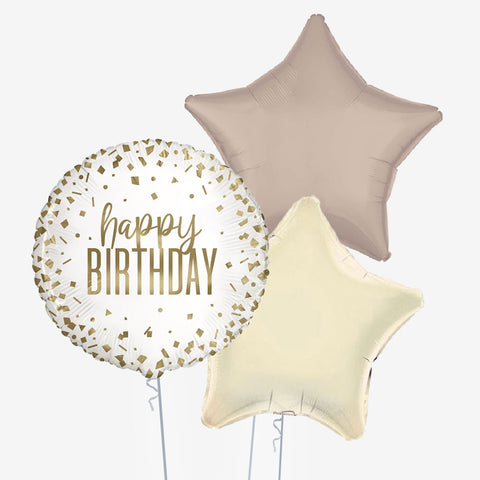 Gold Sparkle Birthday Balloons