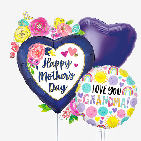 Grandma Purple Heart Mother’s Day Balloons - Box Balloons