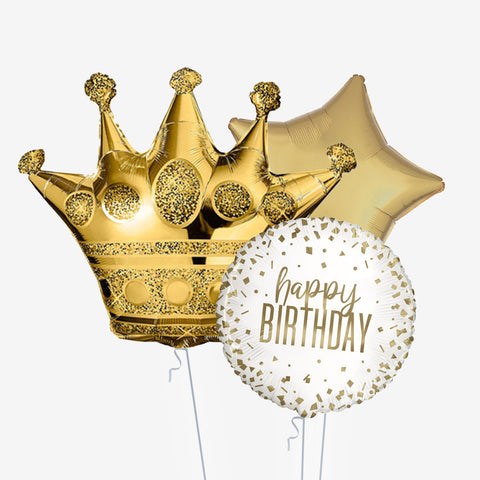 Happy Birthday Crown Balloons