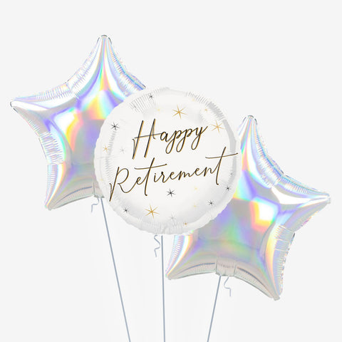 Happy Retirement Silver Balloons