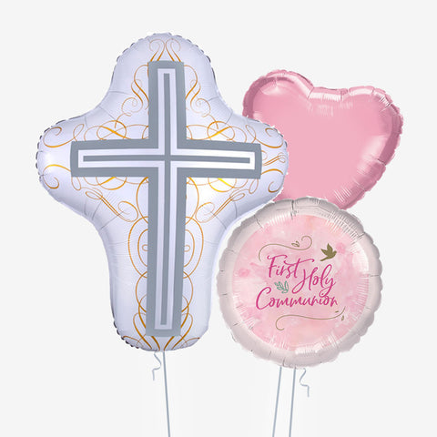 Holy Communion Pink Balloons - Box Balloons