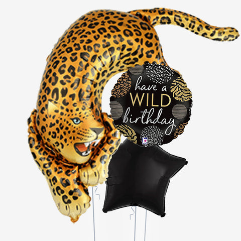 Leopard Birthday Balloons - Box Balloons