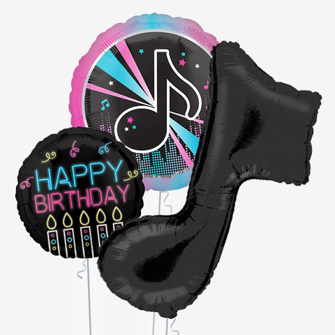 Music Note Birthday Balloons - Box Balloons