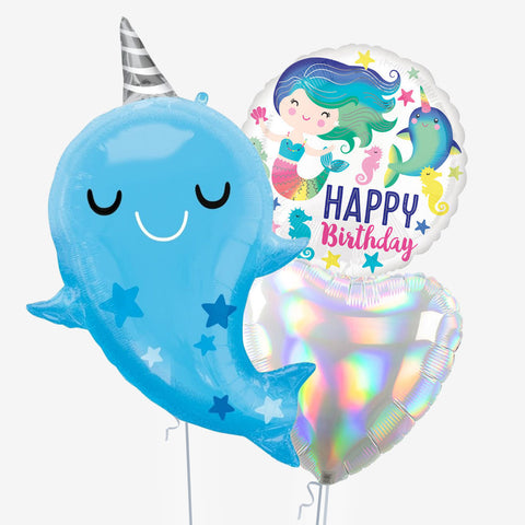 Narwhal Birthday Balloons