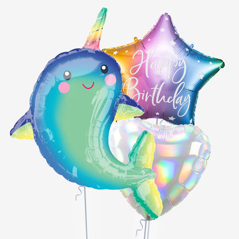 Narwhal Birthday Balloons