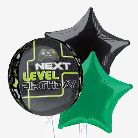 Next Level Birthday Orb & Star Balloons