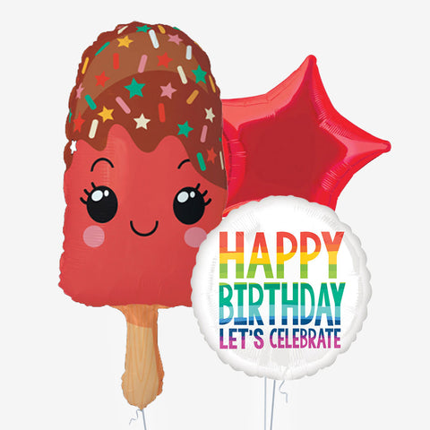 Red Ice Lolly Balloons | Box Balloons | Next-Day Balloon Delivery